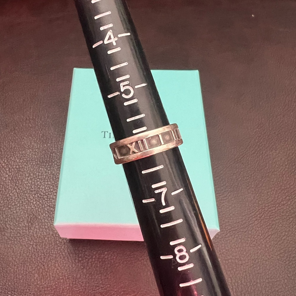 Tiffany & Co Vintage Ring Atlas Band Sterling Silver Size 6